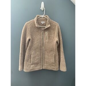 Calvin Klein  Jacket Women's Size Small Tan Pocket Zip Up Fleece Performance Top